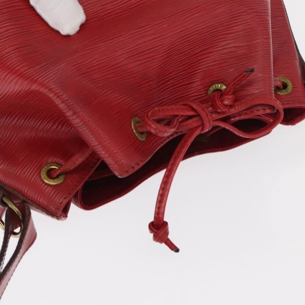 Authentic LOUIS VUITTON Epi Petit Noe Shoulder Bag Red M44107 LV - Picture 14 of 16